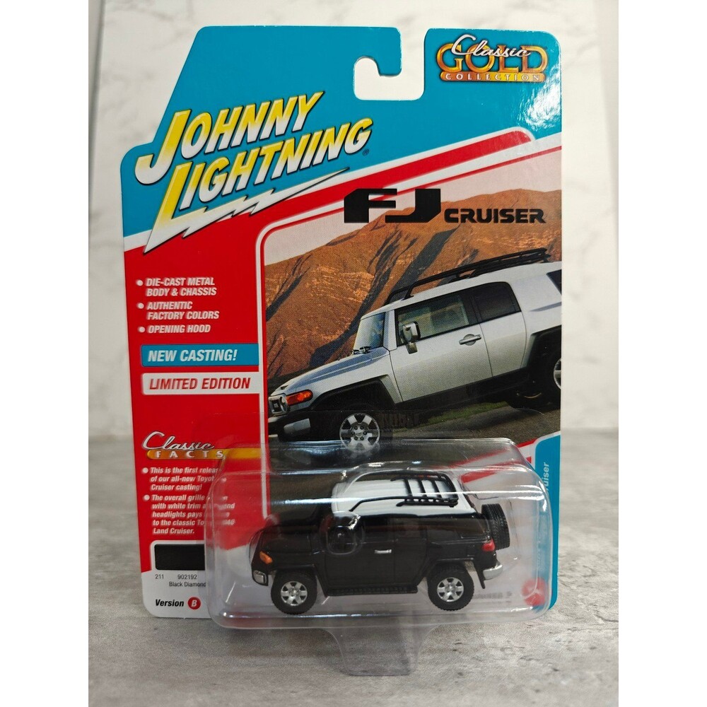 Johnny Lightning Diecast Toyota FJ Cruiser 1/64 Scale Sealed Black Diamond Paint